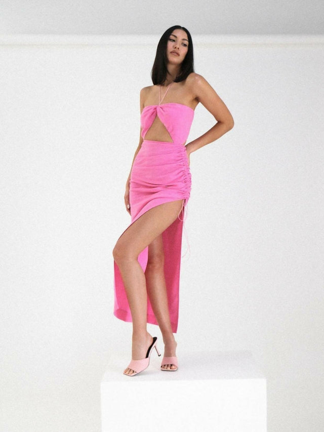Natalie Rolt Aston Midi Dress - 6 / Pink - Dresses