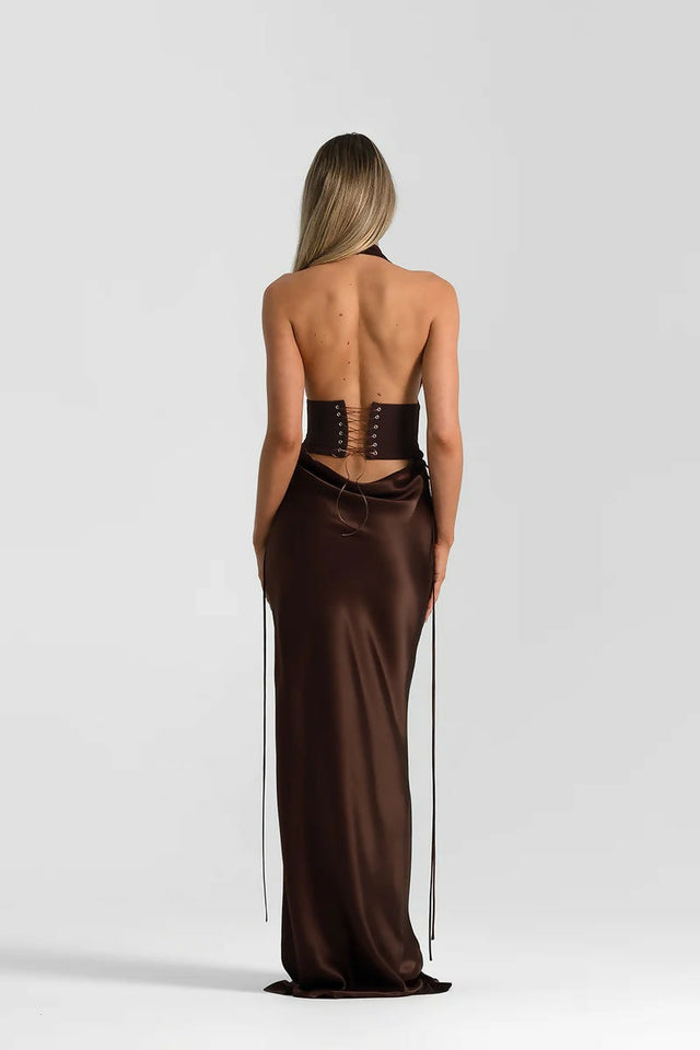 Natalie Rolt Bronte Top Evelyn Skirt Brown - Outfit Sets