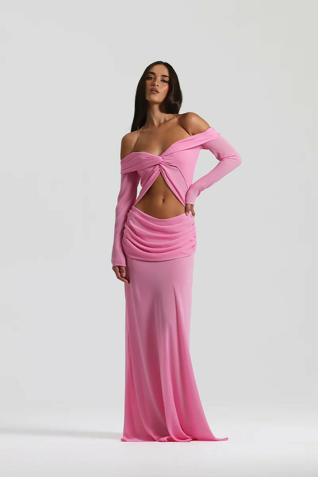 Natalie Rolt Emily Gown in Pink - 6 / Pink - Dresses