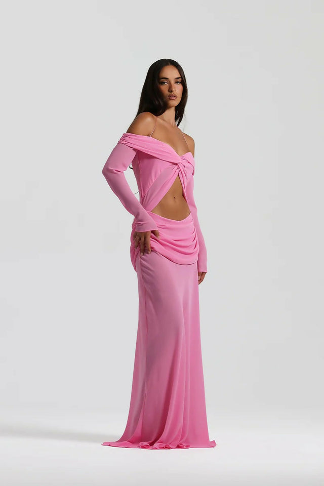 Natalie Rolt Emily Gown in Pink - 6 / Pink - Dresses