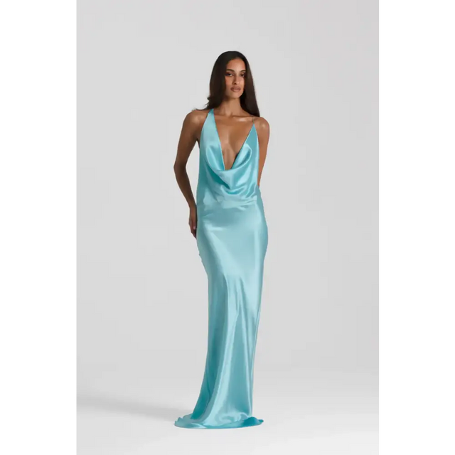 Natalie Rolt Gabi Gown - Aquamarine - 6 / Aquamarine - Dresses