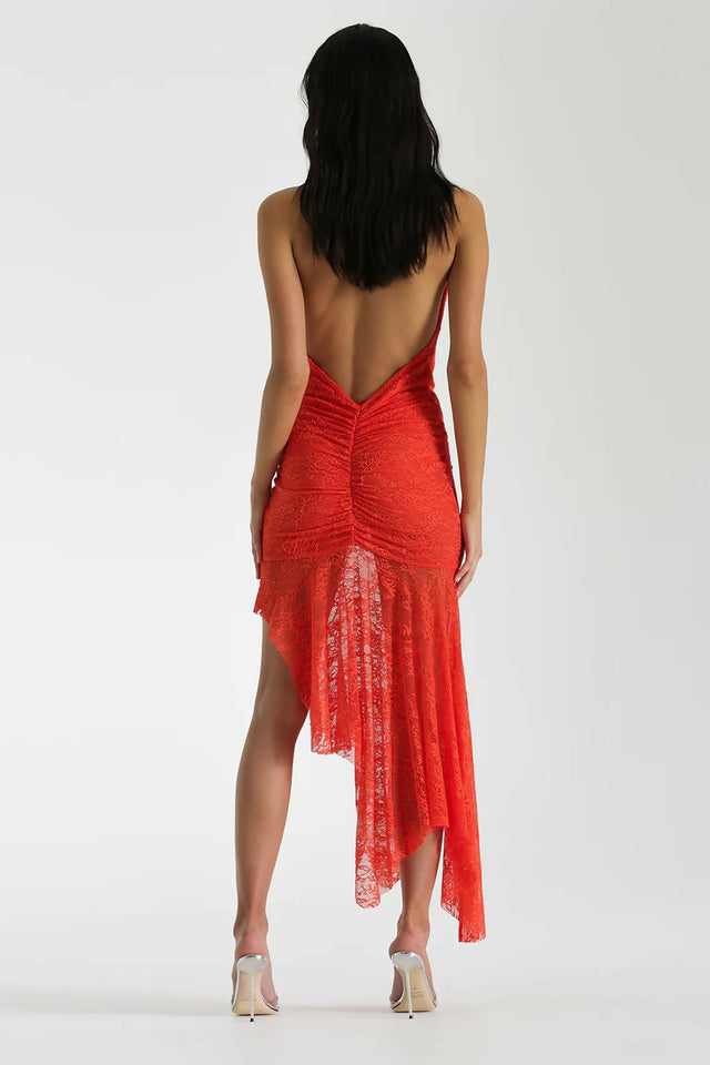Natalie Rolt Hailey Midi Dress - 8 / Tangerine - Dresses