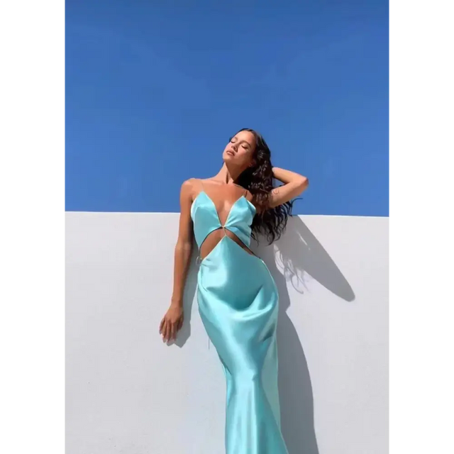 Natalie Rolt Iris Gown in Turquoise Size AU 8 - 8 / Blue - Dresses