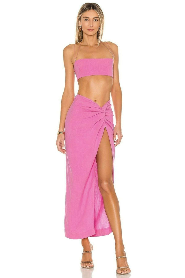 Natalie Rolt Kylie Top + Kaia Skirt Pink - 8 / Pink - Outfit Sets