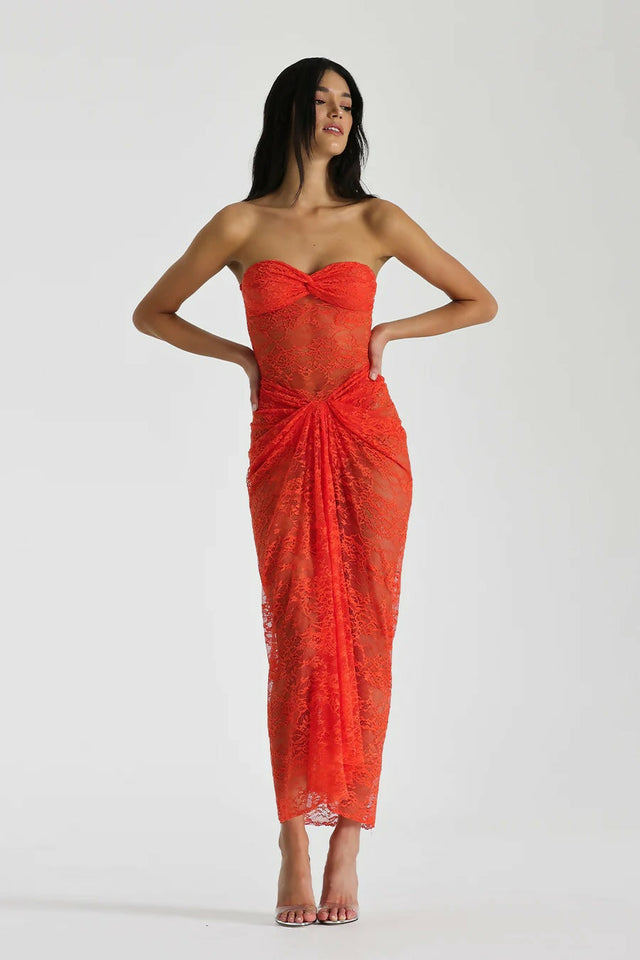 Natalie Rolt Naomi Dress - 8 / Red - Dresses