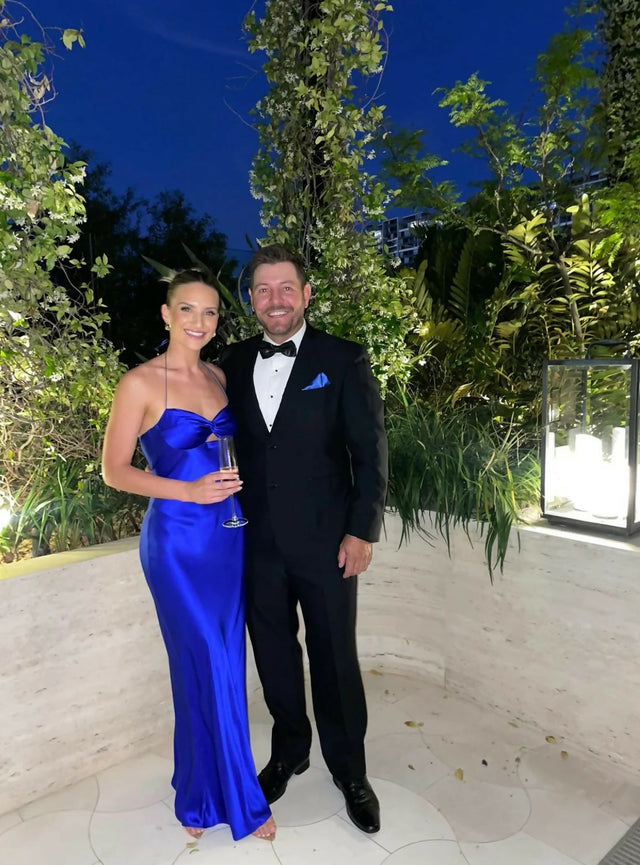 Natalie Rolt Phoebe Gown - 6 / Blue - Dresses