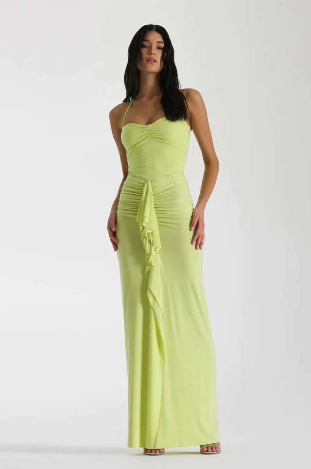 Natalie Rolt Shontae Gown in Citron Size 6 8 - Dresses
