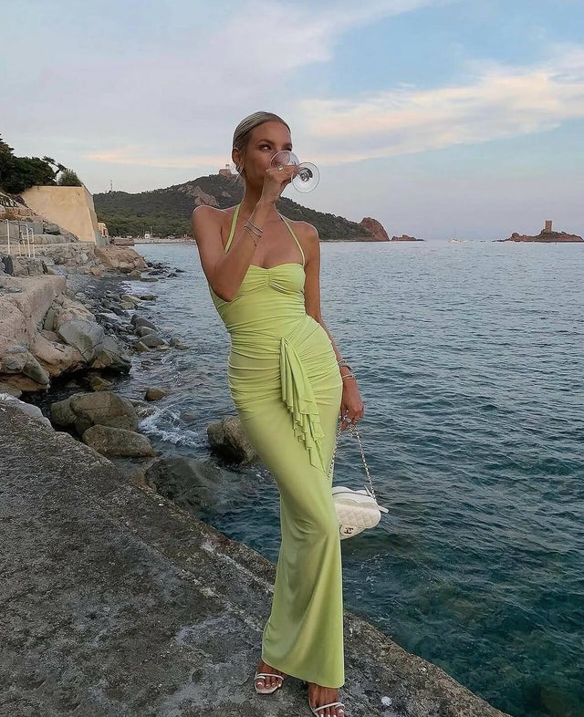 Natalie Rolt Shontae Gown in Citron Size 6 8 - Dresses