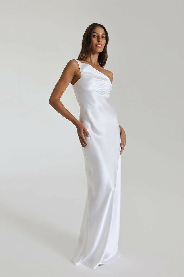 Natalie Rolt White Monika Gown - 8 / White - Dresses