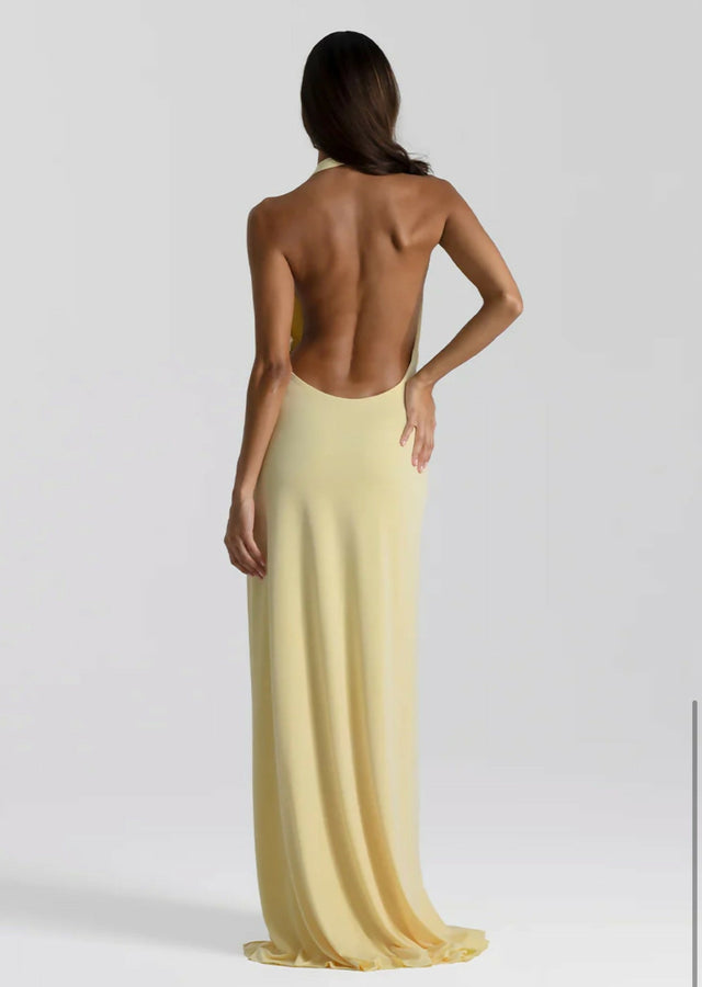 Natalie Rolt Winona Gown Dress Lemon Size / AU 6 & 1 / AU 8 - Dresses