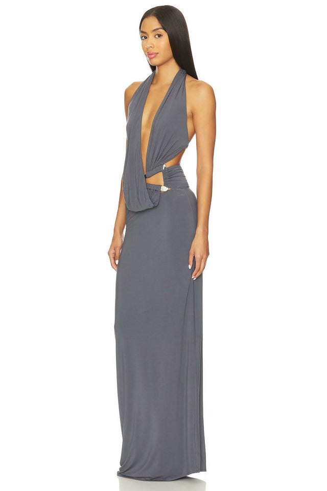 NBD Sabine Gown in Slate Grey - Dresses
