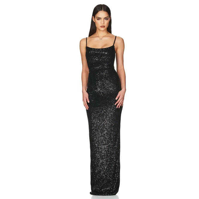 Nookie Lovers Gown - 12 / Black - Dresses