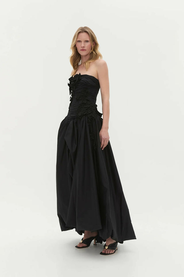 AJE Splendour Black Flower Gown