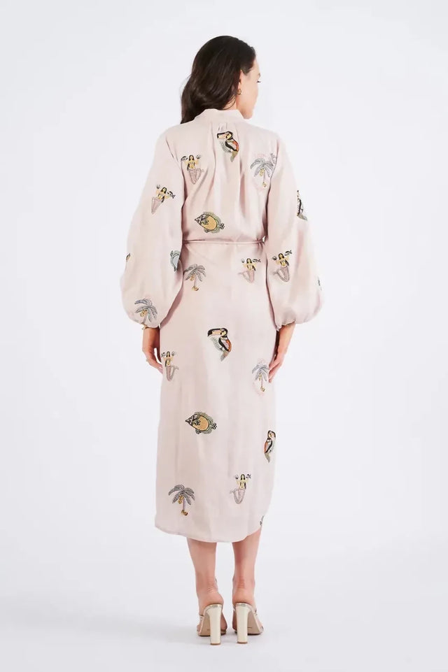 Alemais Vacay Mermaid Shirtdress Pink