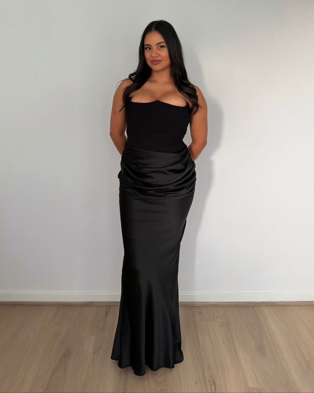 House of CB Persephone Strapless Corset Dress Black