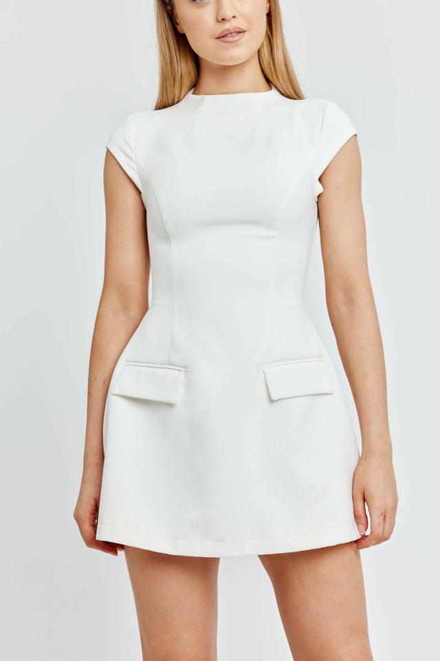Odd Muse the Ultimate Muse Cap Sleeve Mini Dress in White Size 8 - 8 / White - Dresses