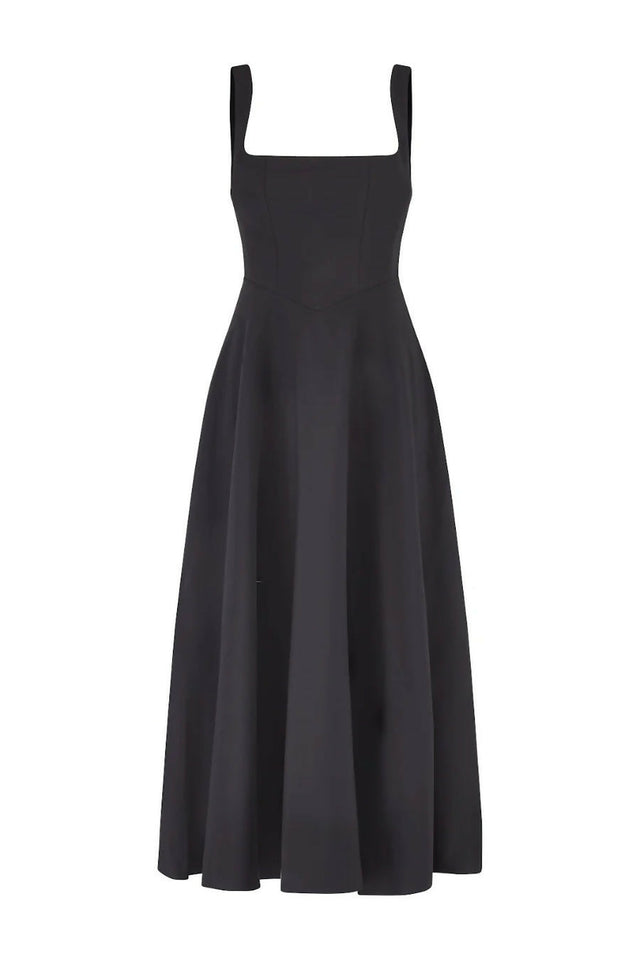 TheUltimateMuseHighWaistSquareNeckMidiDress2