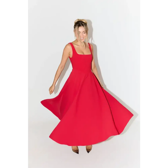 Odd Muse The Ultimate Muse Midi Dress Red Size AU 6 - 6 / Red - Dresses