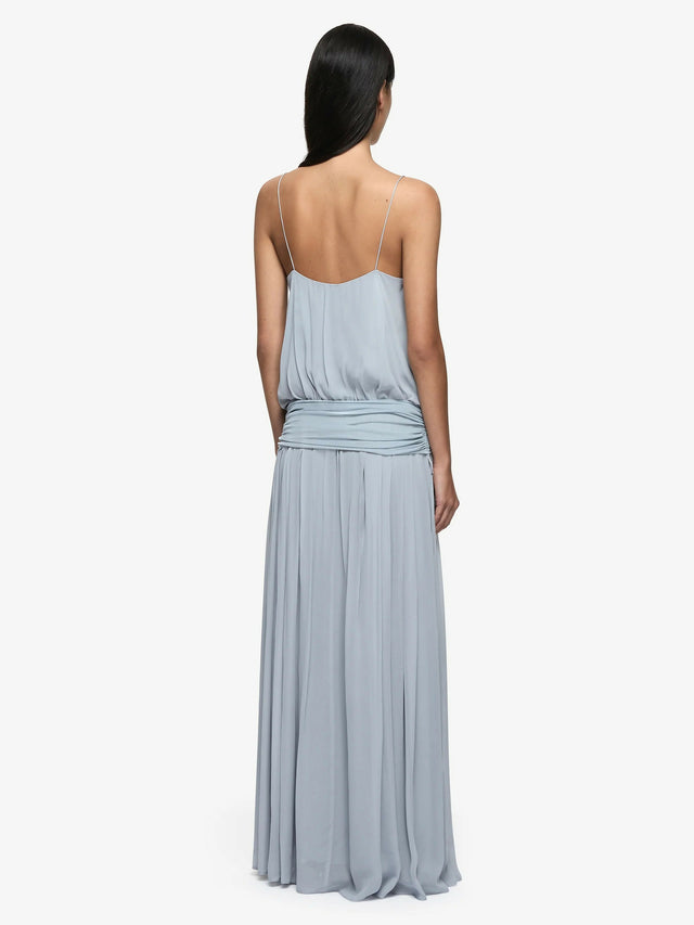 Bec & Bridge Camille Blouson Dress in Cloud Blue