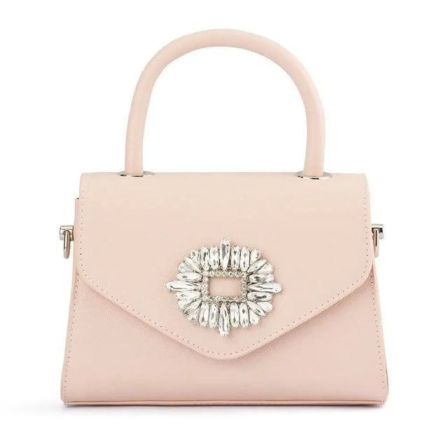 Olga Berg Alejandra Embellished Top Handle - Pink - Handbags