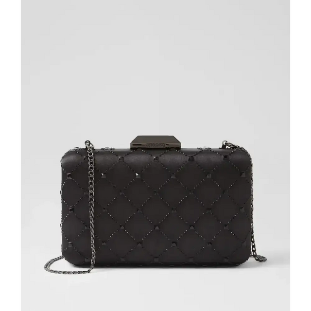 Olga Berg - Violet Hotfix Clutch - Black - Bags
