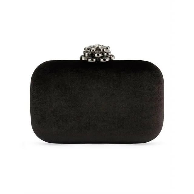 Olga Berg - Violet Hotfix Clutch - Black - Bags