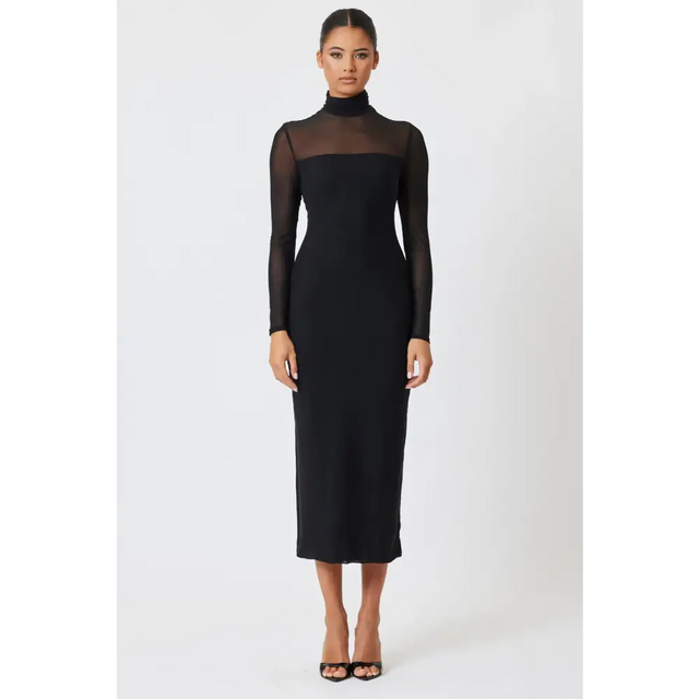 OLIVIA MIDI DRESS BLACK size 14 - Dress
