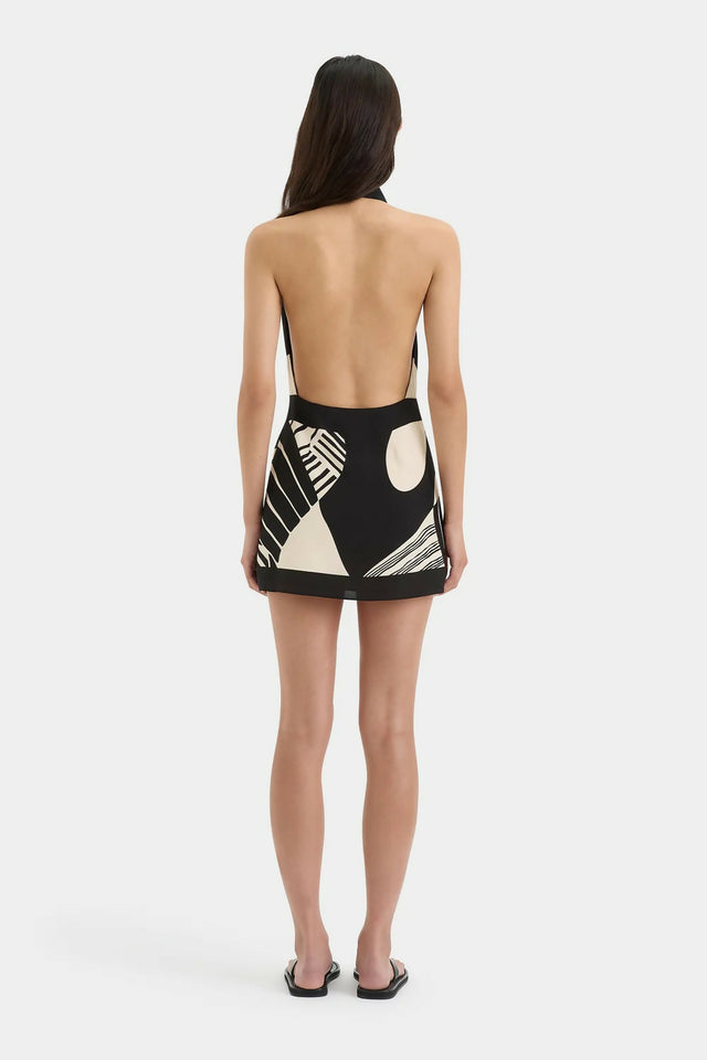 SIR Realisme Wrap Halter Mini Dress