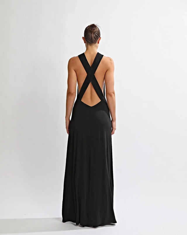One Mile Sage Maxi Dress Black - 6 / Black - Dresses