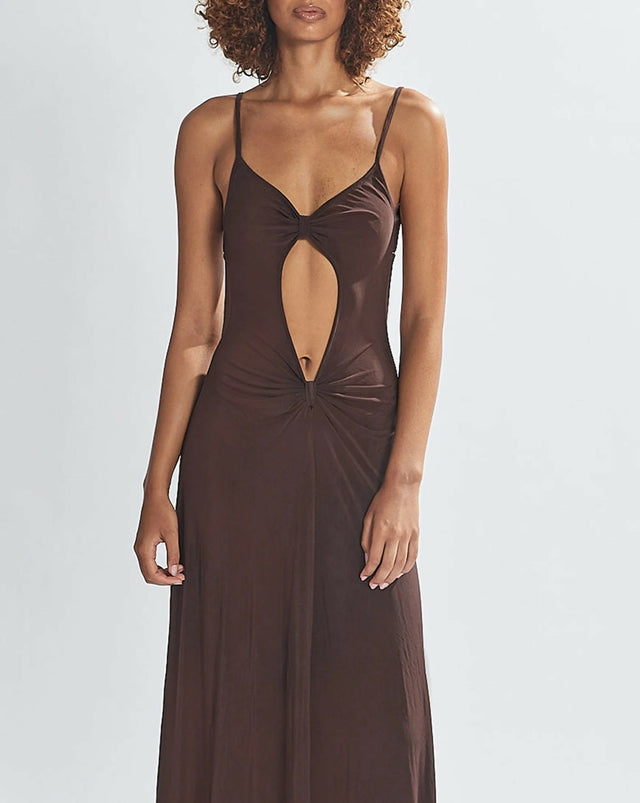 One Mile Sammy Maxi Dress - 6 / Brown - Dresses
