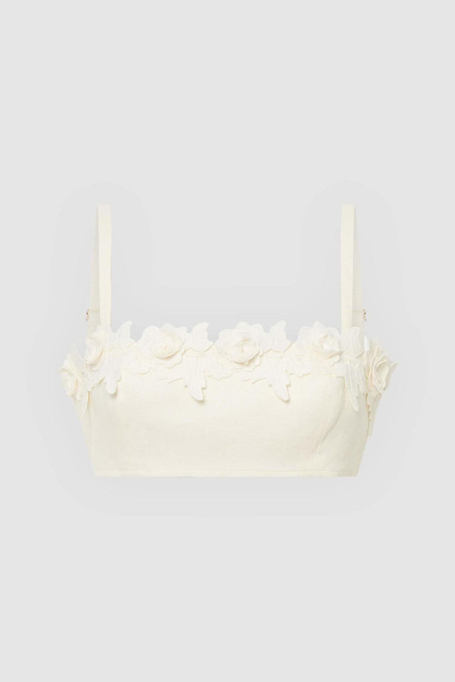 Oroton Rosebud Lace Skirt and Bralette - 6 / White - Outfit Sets