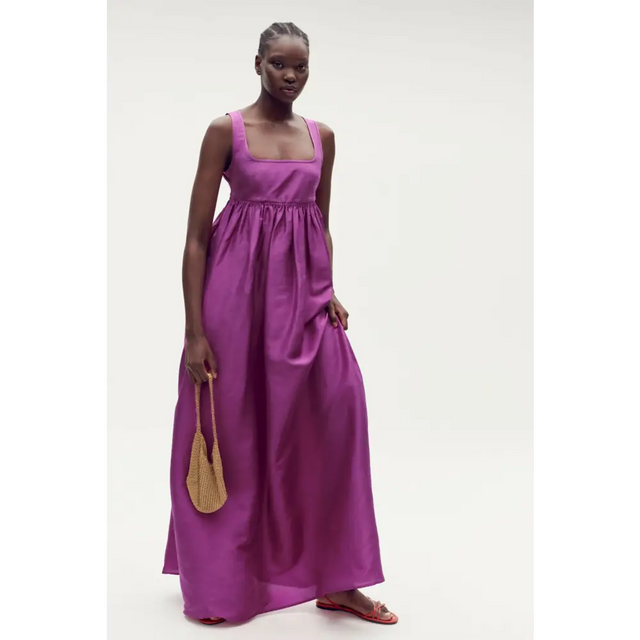 Oroton Strappy Maxi Sundress In Magenta Size AU 8 - Dresses