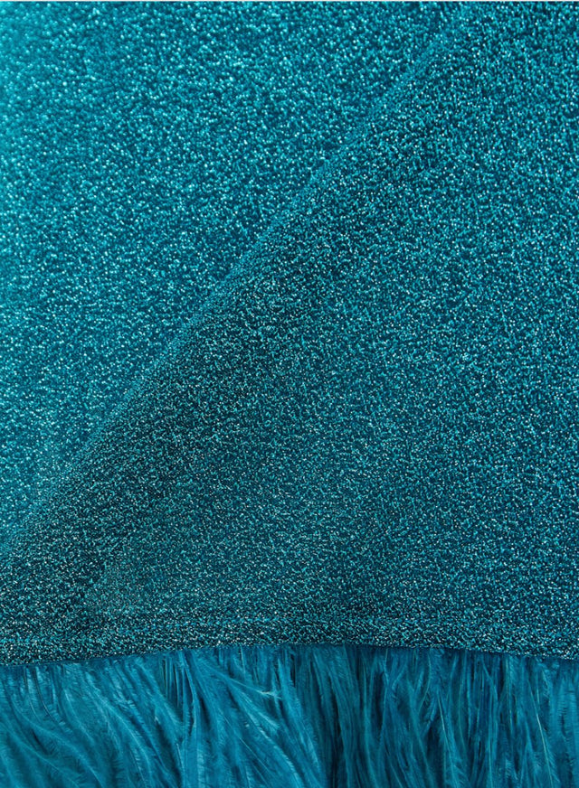 OSEREE - Oseree Lumière feather-trimmed stretch