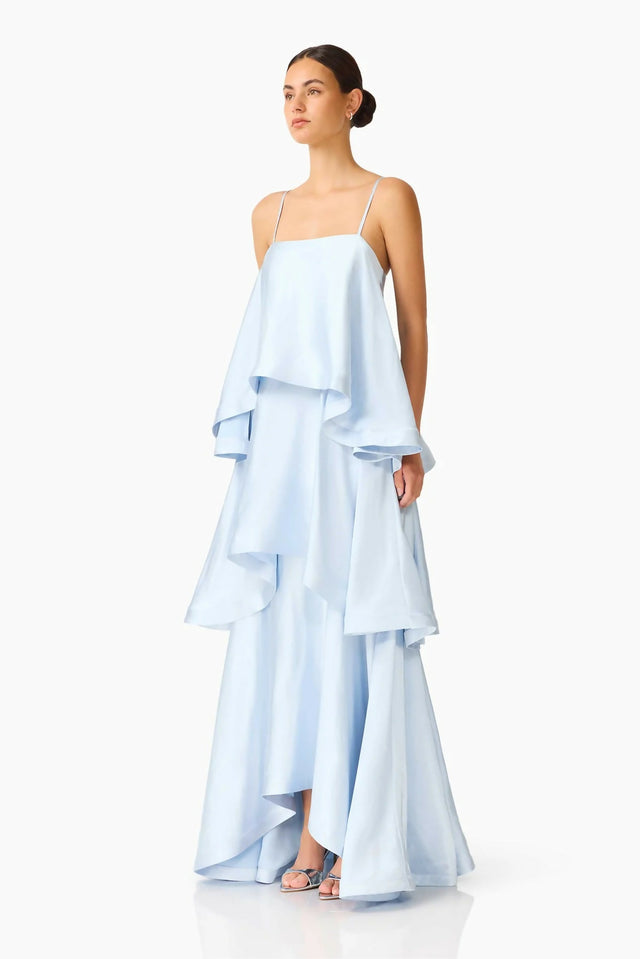 Elliat Tilly Tiered Maxi Dress - Pale Blue