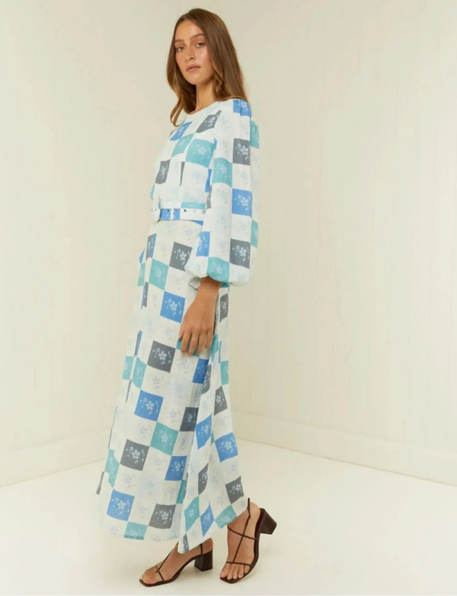 Palm Noosa Melrose Maxi Dress Blue Tile - 14 / Multi - Dresses