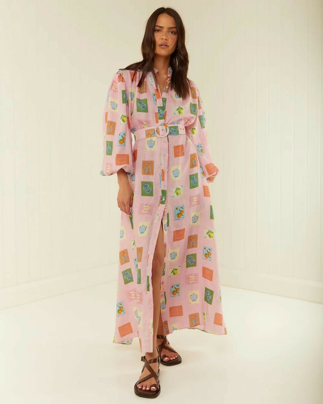 Palm Noosa Noddy Dress Pink Emblem Size 8 - 8 / Pink - Dresses