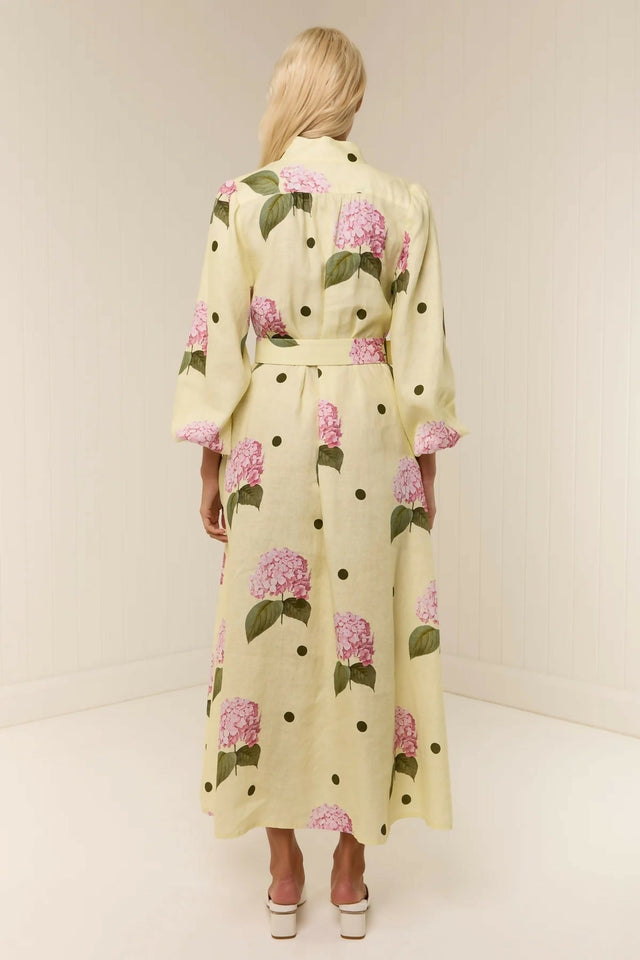 Palm Noosa Noddy Midi Dress Portofino Polka Dot - 12 / Yellow - Dresses