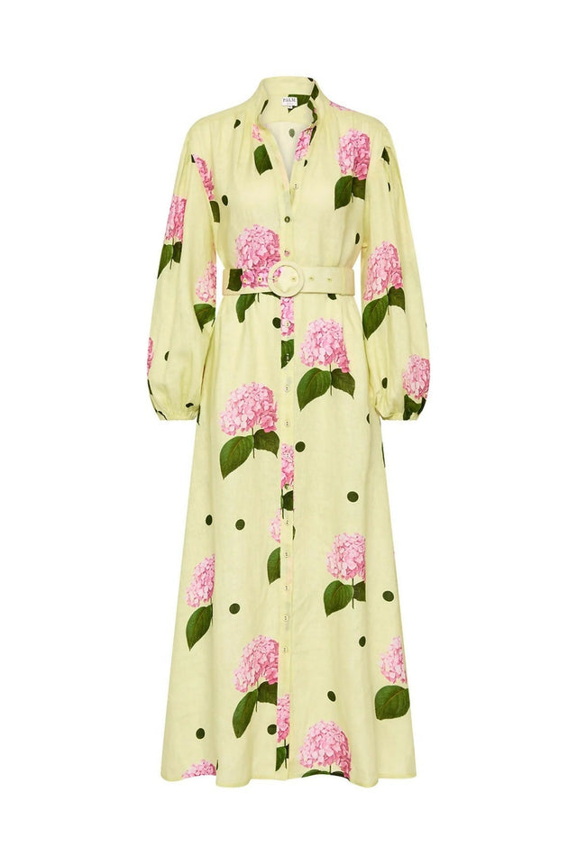 Palm Noosa Noddy Midi Dress Portofino Polka Dot - 12 / Yellow - Dresses