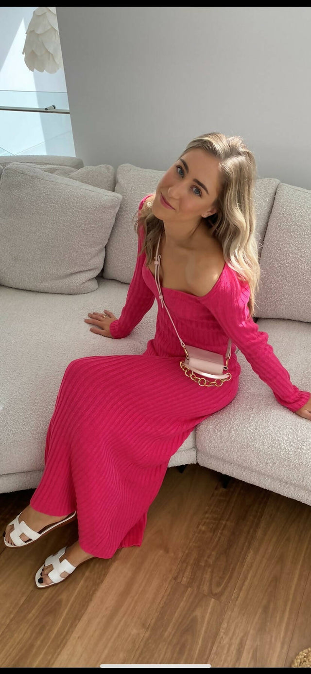Paris Georgia Elemental Knit Dress - 8 / Pink - Dresses