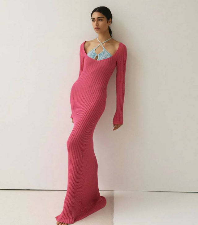 Paris Georgia Elemental Knit Dress - 8 / Pink - Dresses