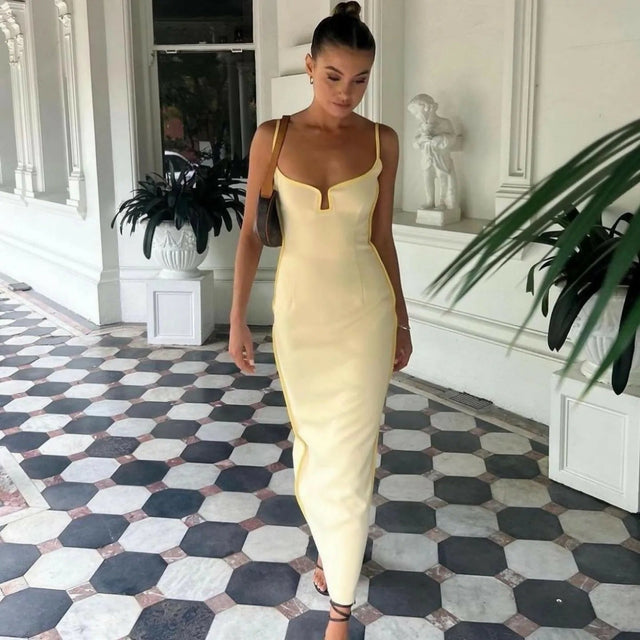 Paris Georgia Marlo Dress Daffy Yellow - 8 / Yellow - Dresses