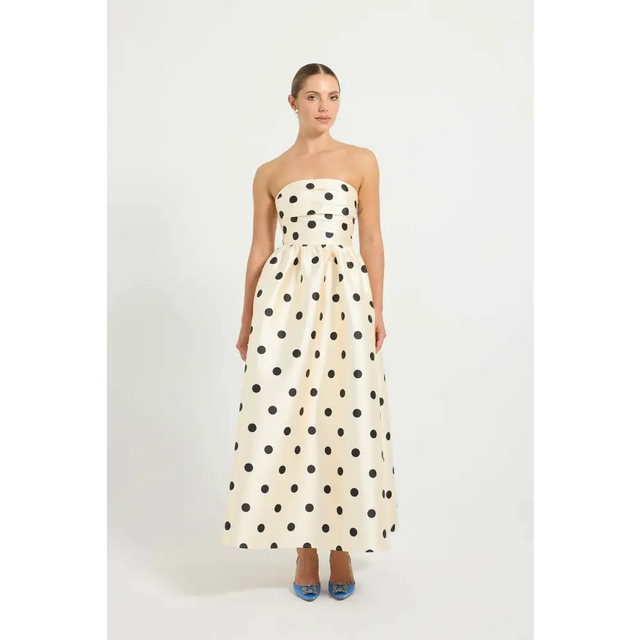 Pasduchas Dottie Strapless Midi Dress - 8 / White - Dresses
