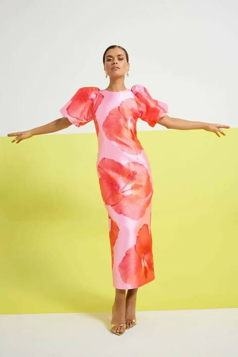 PASDUCHAS Kalani Sleeve Midi - 12 / Multi - Dresses