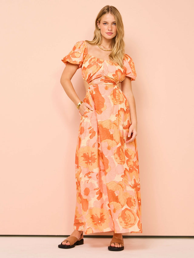 Peony Forever Maxi Dress In Paloma - 10 / Orange - Dresses