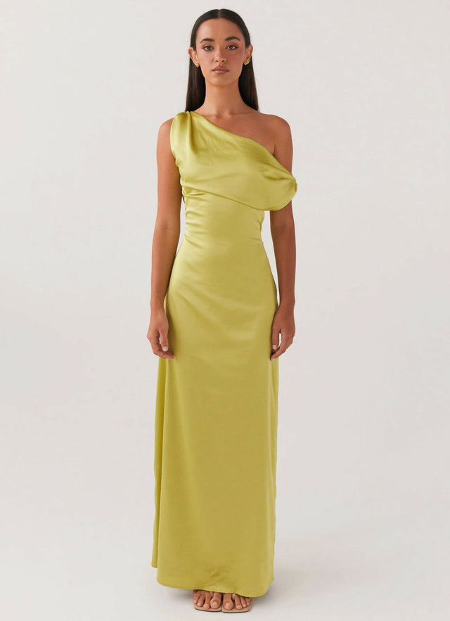 Peppermayo Heart Of Glass Satin Maxi - 12 / Yellow - Dresses