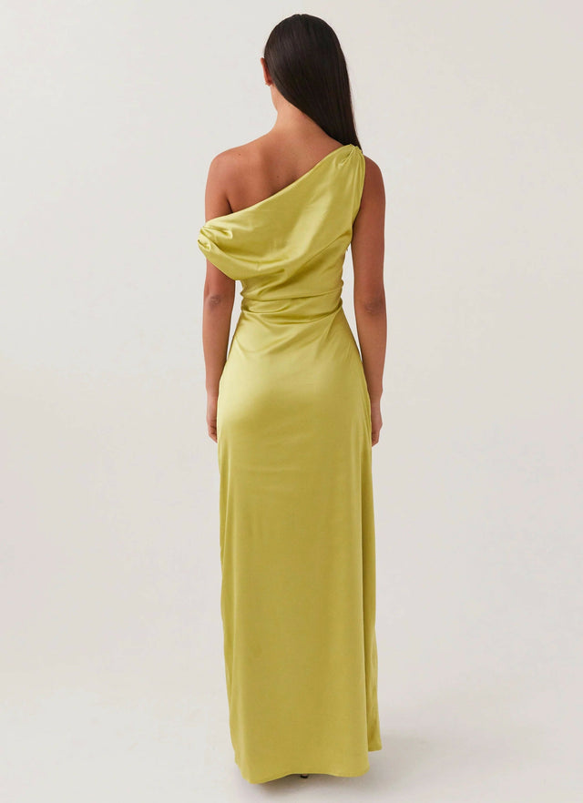 Peppermayo Heart Of Glass Satin Maxi - 12 / Yellow - Dresses