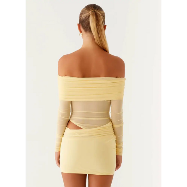Peppermayo No Doubt Mini Dress Yellow - 8 / Yellow - Dresses