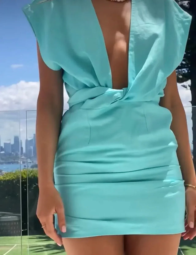Pfeiffer Apollo Mini Dress Ice Blue Size 10 - 10 / Blue - Dresses