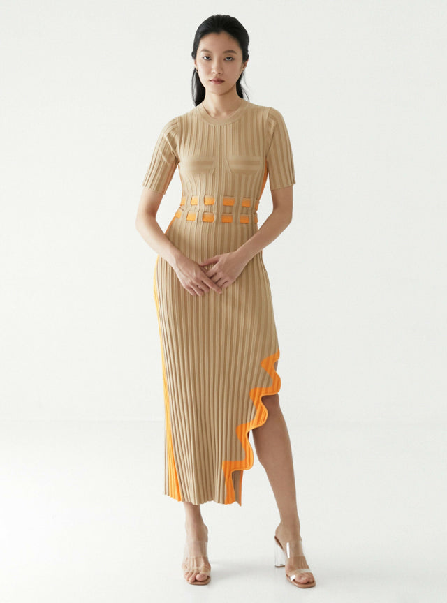 PH5-JODIE-PLEATED-LONG-DRESS-WITH-WAVY-SIDE-SLIT-BROWN-1-scaled