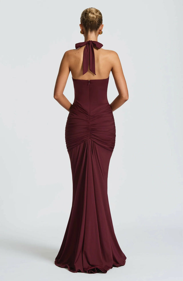 Babyboo Rosetta Maxi Dress Cherry Lacquer Size 8